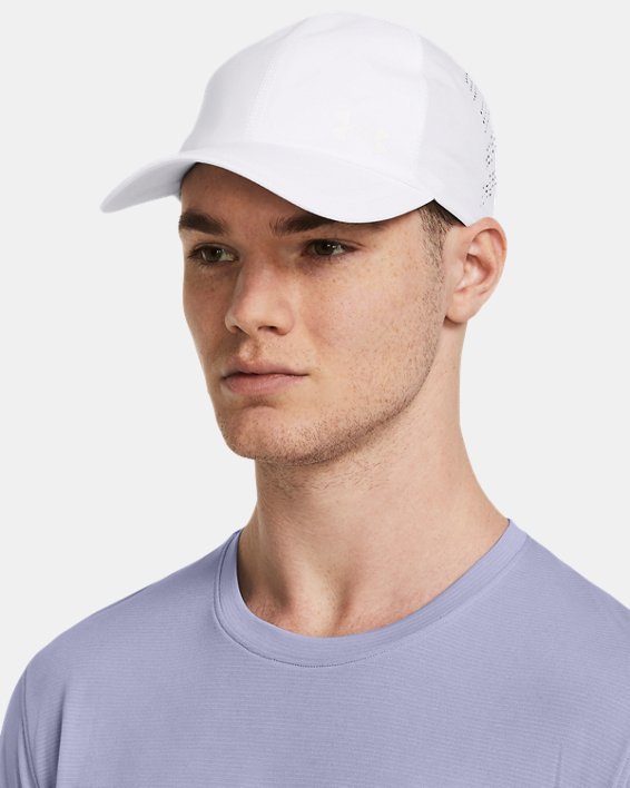Men's UA Launch Adjustable Cap, White, pdpMainDesktop image number 2